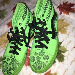 Vans neon green shoes